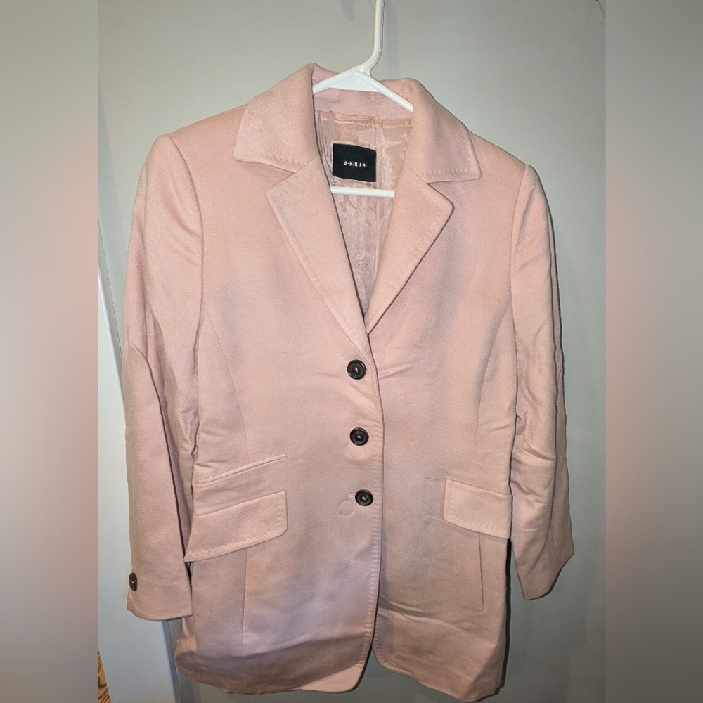 Chic Pink Knit Short Sleeve Cardigan Dress w/ Gold Buttons